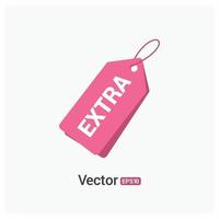 Tag design with typography and white background vector