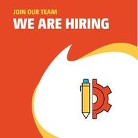 Join Our Team Busienss Company Setting We Are Hiring Poster Callout Design Vector background