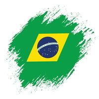 Splash grunge texture Brazil abstract flag vector