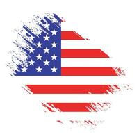 Abstract American grunge flag vector