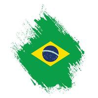 Abstract Brazil grunge texture flag vector