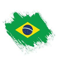 Splash texture effect Brazil flag vector