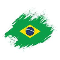 Professional graphic Brazil grunge texture flag vector