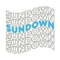 New stock text and wavy effect summer quotes sundown simple typography tshirt design for print vector