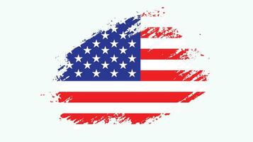 New American grunge flag design vector