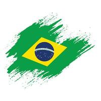 Brazil grunge texture abstract flag vector