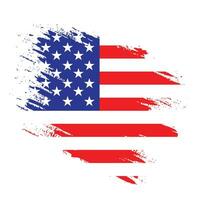 Splash texture effect American flag vector