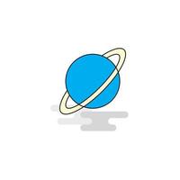 vector de icono de planeta plano