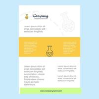 Template layout for Beaker comany profile annual report presentations leaflet Brochure Vector Background