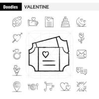 conjunto de iconos dibujados a mano de san valentín para infografías kit uxui móvil y diseño de impresión incluyen disco cd amor san valentín mano romántica amor conjunto de iconos de san valentín vector