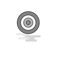 Dart game Web Icon Flat Line Filled Gray Icon Vector