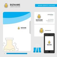 Flask Business Logo File Cover Visiting Card and Mobile App Design Vector Illustration