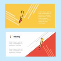 Paint brush abstract corporate business banner template horizontal advertising business banner vector