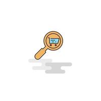 Flat Search goods online Icon Vector