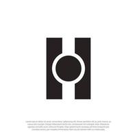 Modern creative letter HO vector logo design. Minimalist HO stylish monogram initial based icon, simple letter HO in one shape logo vector
