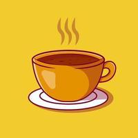 A cup of coffee vector illustration. Coffee with logo design illustration