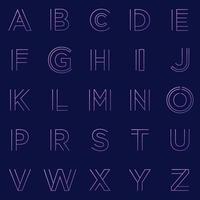 logotipo de letra del alfabeto degradado de línea vector