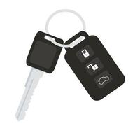 Car key with remote control flat vector