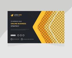 Creative business YouTube  thumbnail and social media  web banner template vector