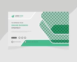 Creative business YouTube  thumbnail and social media  web banner template vector