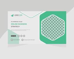 Creative business YouTube  thumbnail and social media  web banner template vector