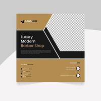 Modern business Barbershop social media square  post banner template vector