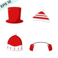 Christmas Hat Collection. vector eps 10. easy to edit