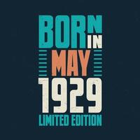 Born in May 1929. Birthday celebration for those born in May 1929 vector