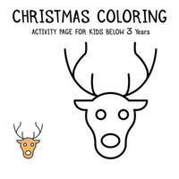 Christmas Coloring Actvity Book For Kids Below 3 Years vector