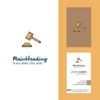 Hammer Creative Logo and business card vertical Design Vector