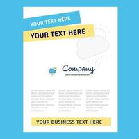 Raining Title Page Design for Company profile annual report presentations leaflet Brochure Vector Background