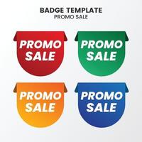 Flat sale badge template collection vector