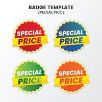 Flat sale badge template collection vector