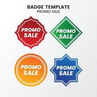 Flat sale badge template collection vector