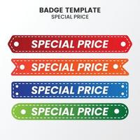 Flat sale badge template collection vector