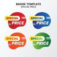 Flat sale badge template collection vector