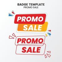 Flat sale badge template collection vector