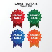 Flat sale badge template collection vector