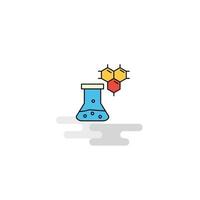 Flat Chemical beaker Icon Vector