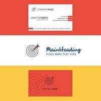 Beautiful Dart Logo and business card vertical Design Vector