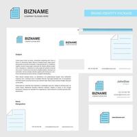 Document Business Letterhead Envelope and visiting Card Design vector template