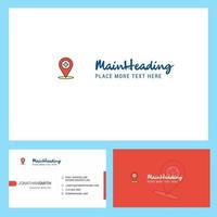 Hospital location Logo design with Tagline Front and Back Busienss Card Template Vector Creative Design