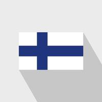 vector de diseño de larga sombra de bandera de finlandia