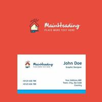 Raining logo Design with business card template Elegant corporate identity Vector