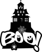 Boo typography design vector