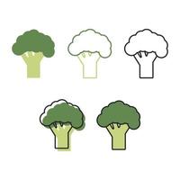 Broccoli vector flat icon