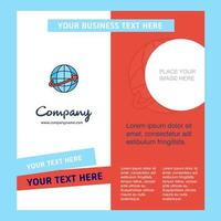 Globe Company Brochure Template Vector Busienss Template