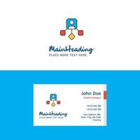 Flat Network Logo and Visiting Card Template Busienss Concept Logo Design vector