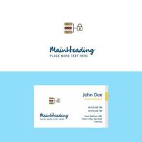 Flat Secure network Logo and Visiting Card Template Busienss Concept Logo Design vector