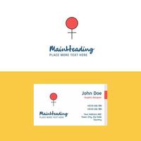 Flat Female Logo and Visiting Card Template Busienss Concept Logo Design vector